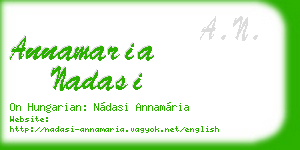 annamaria nadasi business card