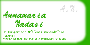 annamaria nadasi business card